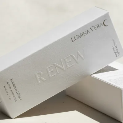 Premium Textured Paper RTE Box Soft Touch Matte Lamination for Deep Hydration Serum Box