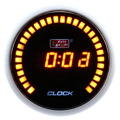 For 52mm Amber LED Digital 12V Electrical Vehicle Clock Aluminum Housing CE Certified 1 Year Warranty Universal Fitment
