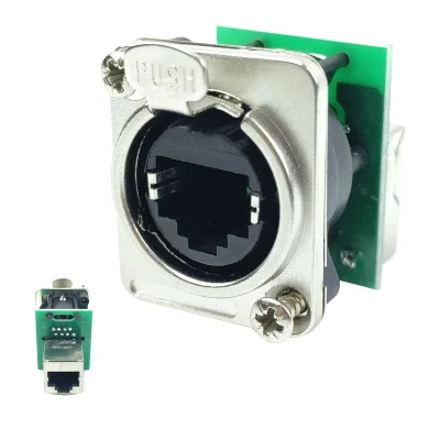 RJ45 Network Socket Shell Cover with Six-Category Cable Plug and RJ45 Coupling Data Connector