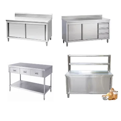 Most Popular Stainless Steel Table Cabinet With Drawers Sliding Door Stainless Steel Table Cabinet