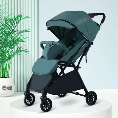 Factory four section fildable canopy protects baby from sun stroller
