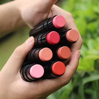 Private Label 7-Color Blush Stick High Quality Moisturizing Brightening Waterproof Everyday Blush with Custom Logo Low MOQ
