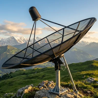 4m 4.5m Vertical Aluminum Mesh Antenna for VSAT & Long Distance Communication