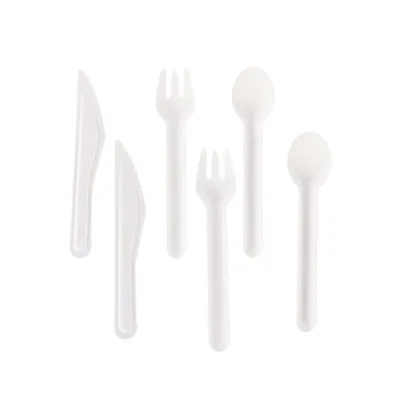 PFAS Free Compostable Spoons Knives Forks Cutlery Set Disposable Paper Utensils 50 Pack