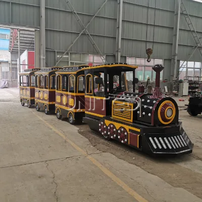 Electric Lithium Battery Trackless Sightseeing Train Customizable Carnival Ride, Customizable Mobile Equipment.