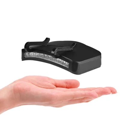 11 LED 5000K Daylight Lithium-Ion Camping Walking Working Cycling Hiking Hunting Clip on Cap Hat Light