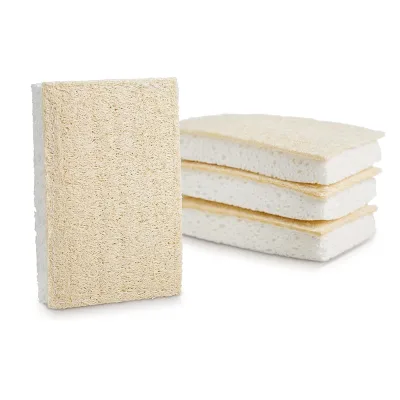 Natural Disposable Body Wash Loofah Sponge Lathering eco-Friendly Tools Exfoliating 2 Sided Loofah Cellulose Sponge