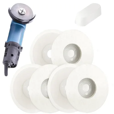4" Wool Polishing Wheel Disc Wool Felt Polishing Wheels Durable Felt Polishing Pads for Marble Stone Metal for Furniture Car Wax