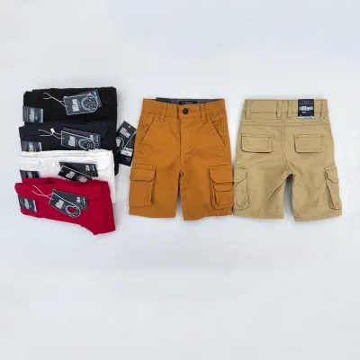 New Model 2025 Summer Kids Clothing Cotton Fabric Zipper Fly Children Boys Clothing Color Fade Proof Boys Cargo Shorts