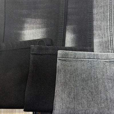 Through Black Denim Fabric 11Oz Mercerized Soft Gloss Roll for Premium Global Clothes Sourcing Raw Denim