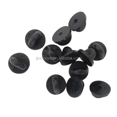 Factory Wholesale Black Rubber Pin Clutch Back for Badge