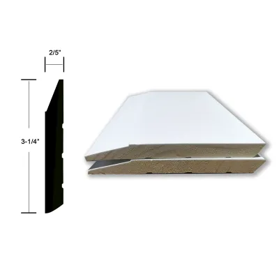 Sleek Tropical Design Wood Plank Shiplap Wall Panels White Primed Durable Eco-Friendly for Dining Room
