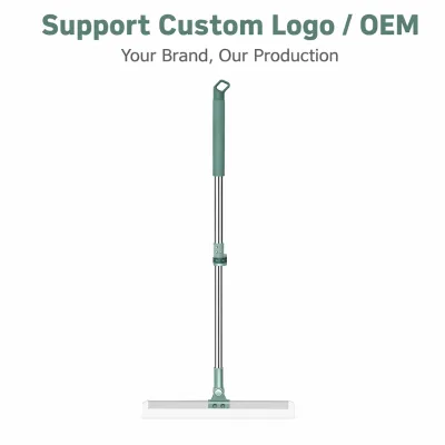 Rubber Squeegee 50cm Telescoping Plastic Handle Magic Broom Adjustable Durable Floor Cleaner for Bathroom Use