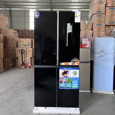 Modern French Door Refrigerator No Frost Adjustable Glass Shelves Household Big Fridge Freezer for Freshing Food