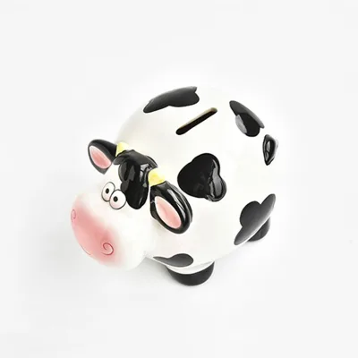 Cute Handpainted Cow Money Bank Ceramic Piggy Coin Bank for Kids Money Boxes Product Category