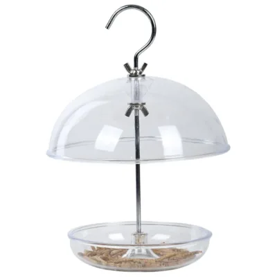 Garden Hanging Adjustable Dome Seed Saver Birdseed Platform Observatory Dome Feeder for Balcony Garden Yard Wild Birds