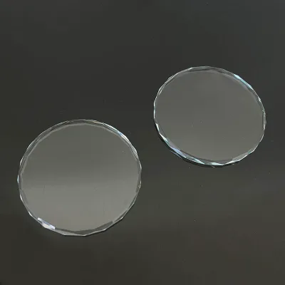 Promotional  Gifts Clear Crystal Round Coaster Paperweight  MH-G022