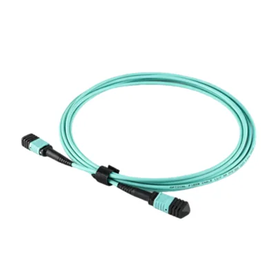 Factory Price Aqua Color OM3 MPO to MPO LSZH Low Loss MPO Fiber Optic Patch Cord