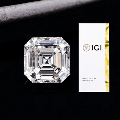 6.03ct Lab Diamonds Wholesale G/ VS2 Real Excellent Lab Grown Diamond Asscher Cut CVD Diamond in Stock IGI 555264680