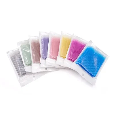 100Pcs/bag Disposable Eyelashes Extension Individual Lash Removing Swab Micro Brush for Eyelash Extension Tools