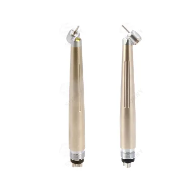 Dental High Speed Led Handpiece 45 Degree Single Water Spray Handpiece With Led Light