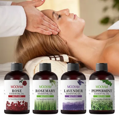 Restore Soft and Beautiful Skin with This Oil Peppermint Lavender Rosemary Rose OEM Private Label 118ml MOOYAM Essential Oil