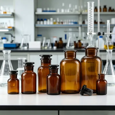Manufacturer 30ml 60ml 125ml 250ml 500ml Amber Brown Glass Apothecary Vintage Style Vase Jar Glass Container Jar