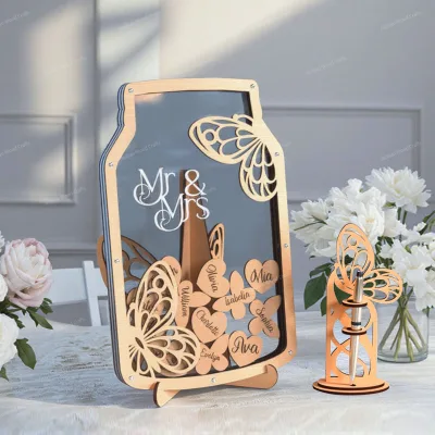 ODM Free Sample Wedding Guest Registry Keepsake Book Bridal Memory Book Wedding Autograph Album Couple's Guest Sign-In Album