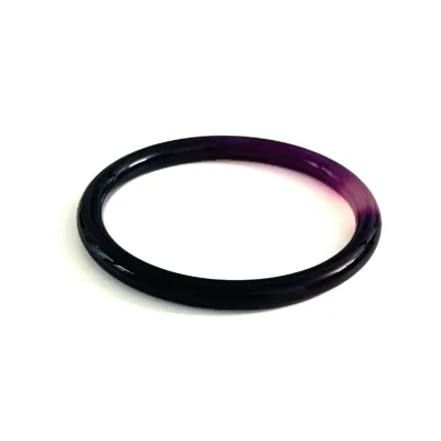 China manufacturer wholesale dark purple agate custom thin slim natural jade bangle for women