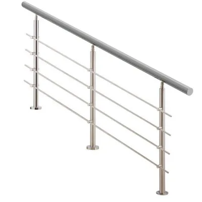 304 316 2205 Stainless Steel Sale Mirror Set Polish Finish Technical Tempered Flooring Side Crossbar Railing Post