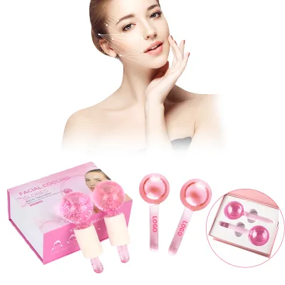 2024 Health Beauty Tools Salon Equipment Cooling Face Massage Glass Ice Globes for Neck and Eyes