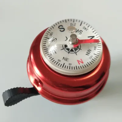 Classic Stainless Steel Handlebar Universal Fit Custom Sound Loud Bicycle Bell Compass Model Custom Logo for Mountain/Bike Use