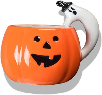 3D Halloween Mug Pumpkin Ghost Cup Theme Party Favor Ceramic Cups Fun Mugs Gift for Kids Women Men