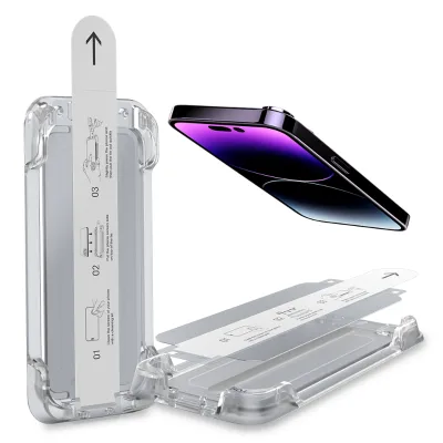 Clear Tempered-glass Mobile Phone Screen Protectors with Easy Stallation for IPhone15/iPhone15 Pro
