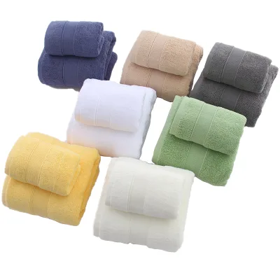 Compact 100% Cotton Highly Absorbent and Soft Free Bath Towel Set for Shower and Bathroom Ideal for Travel and Gym