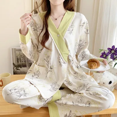 New Arrival Women Breastfeeding Top Casual Loose Maternity T-Shirt Maternal Long Sleeve Pajamas Nursing Sleepwear