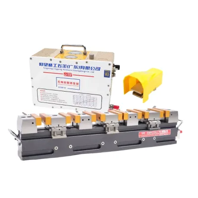 Premium 6 Station Hydraulic Combine Vice 3 Ton Max Clamping Force Multi Combination Vice for CNC Machining Center