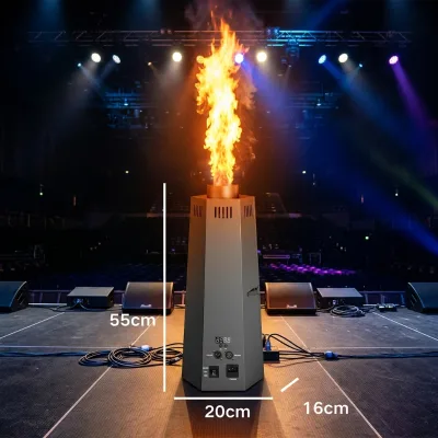 Eco-Friendly Dry Ice Fire Flame Machine with DMX512 Control for Party Events DJ Stage Wedding Decorations