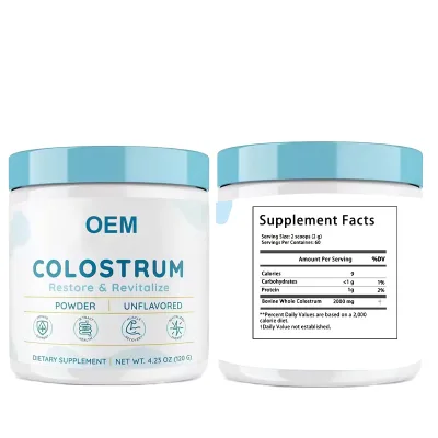 OEM ODM Organic Colostrum Powder Grass Fed Bulk Wholesale Price Frozen Bovine Colostrum Powder