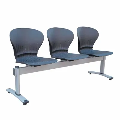 Popular Modern School Hospital Gym Waiting Bench 3 Seats Plastic Seating