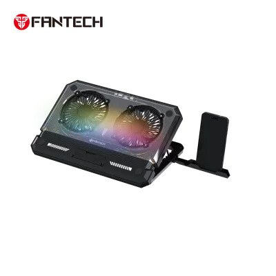 Fantech NC21 RGB Light Notebook Holder Cooler Dual Fans Speed Height Adjustable Foldable Laptop Stand With Cooling Fans