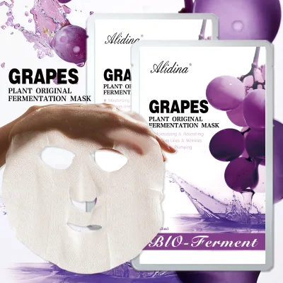 Wholesale OEM/ODM Private Label Best Brightening Repairing Sheet Vegan Hydrating Face Mask with Fermented Grape Enzyme Mask B