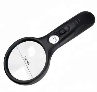 Handheld Pocket Magnifier with Light 3X 45x Magnification Lens