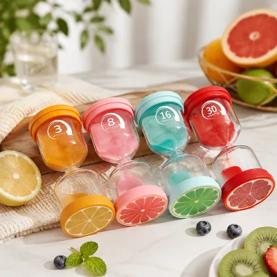 Fruit Slice Hourglass Timer 3/8/16/30 Minute Glass Sand Clock Kitchen Countdown Timer Desktop Decoration Gift