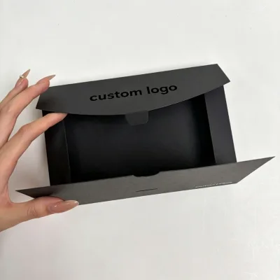 Premium Quality Custom black Paper Invitation Envelope and Gift Card Small MOQ Wallet Format Durable Stylish Paper Envelopes