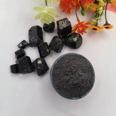 Factory Wholesale  Black  Tourmaline Stone Natural Warm Treasure Foot Patch Tourmaline Powder