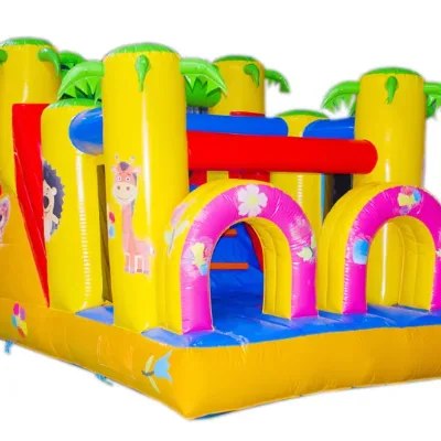 2025 the Latest Popular Bouncy Castle Coconut Tree Bouncy Castle in Tropical Ocean Style Children's Jump Bed Can Be Customized