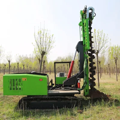 Crawler Solar Pile Driving Machine with Telescopic Undercarriage for Slope and Uneven Terrain Solar Farm Installation
