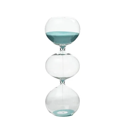 Creative Modern Borosilicate 3-Tier Spherical Glass Hourglass Handicrafts for Home Decor Gifts