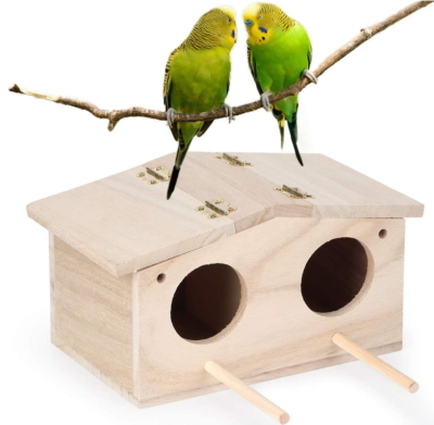 Factory Supply Attractive Price Wooden Pet Nest Breeding Cage Bird Canary Wooden Birdhouse